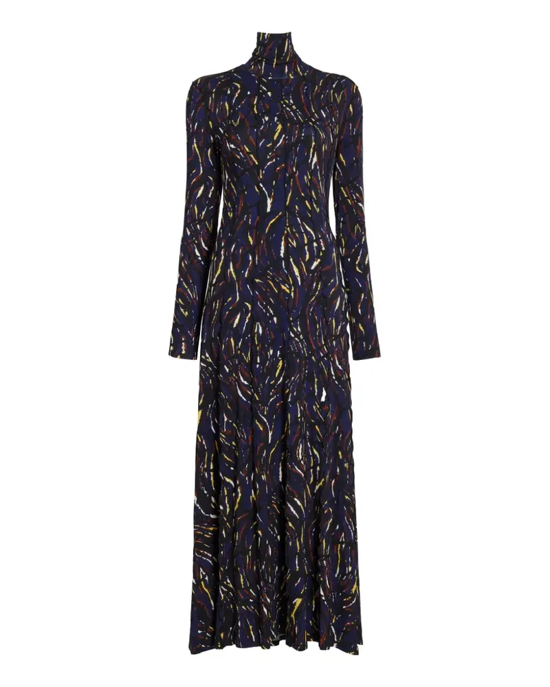 Proenza Schouler Kleid mit abstraktem Print - Blau Blau