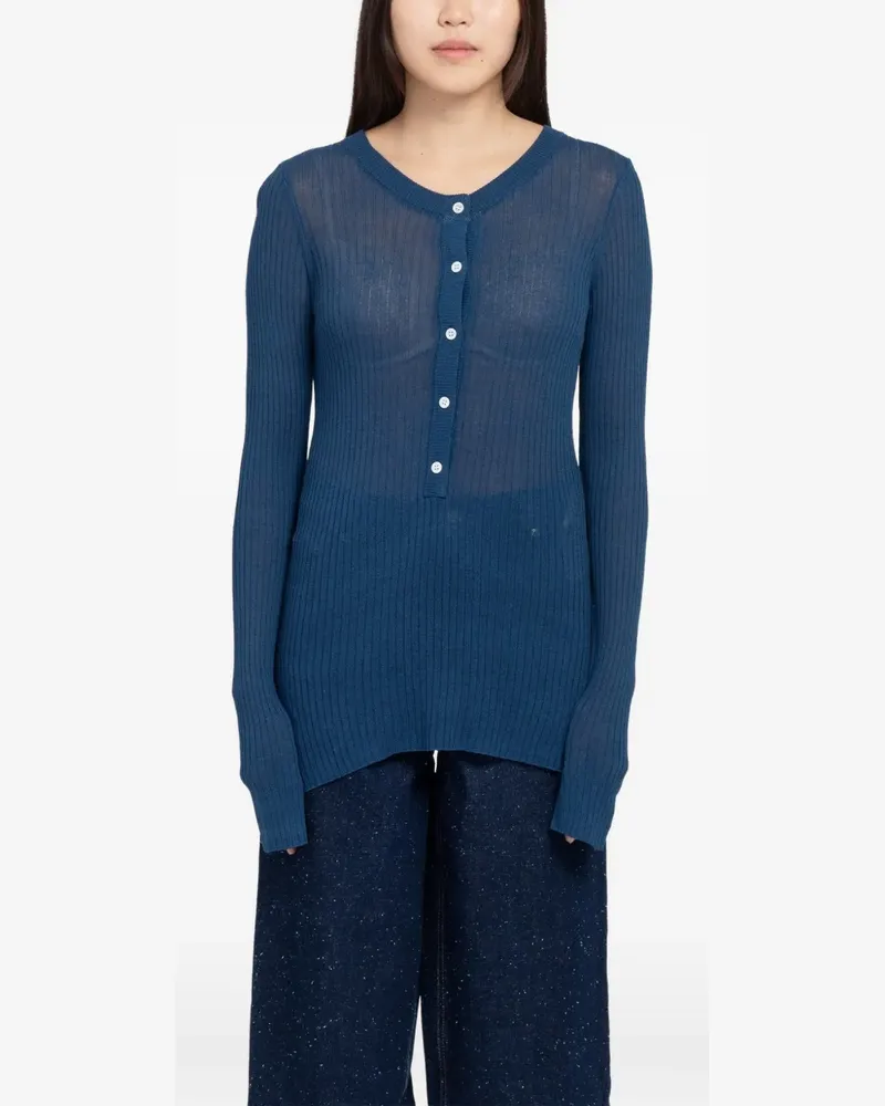 Minimum Dahlia ribbed-knit sweater - Blau Blau