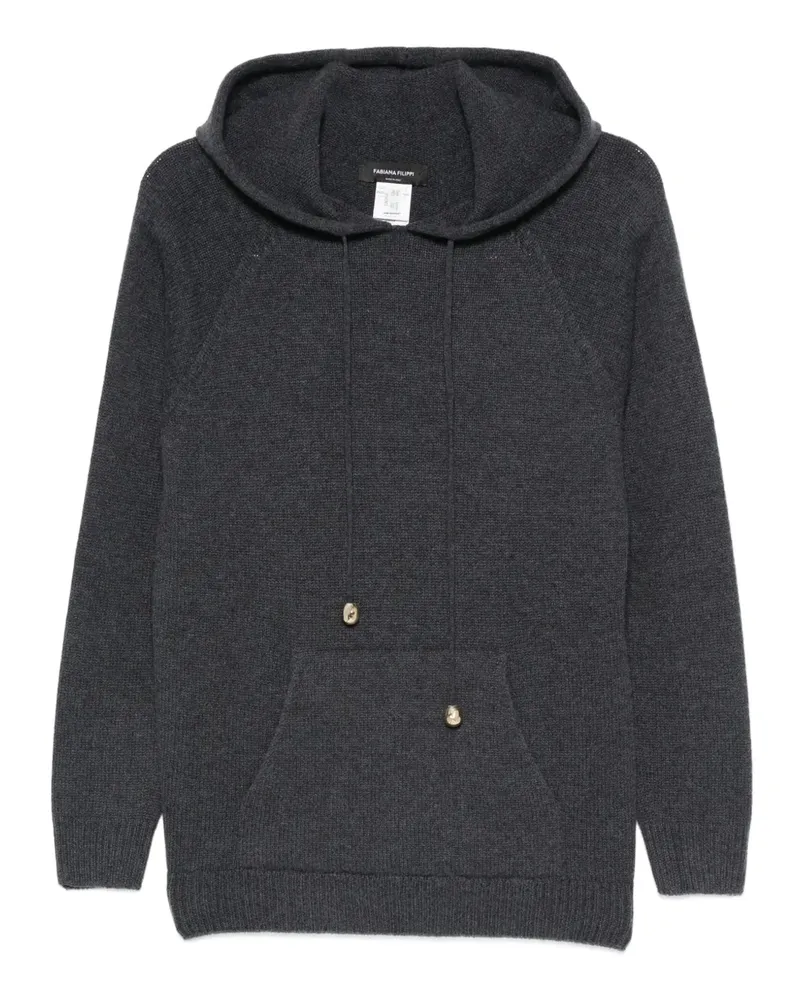 Fabiana Filippi Hoodie aus Wollgemisch - Schwarz Schwarz