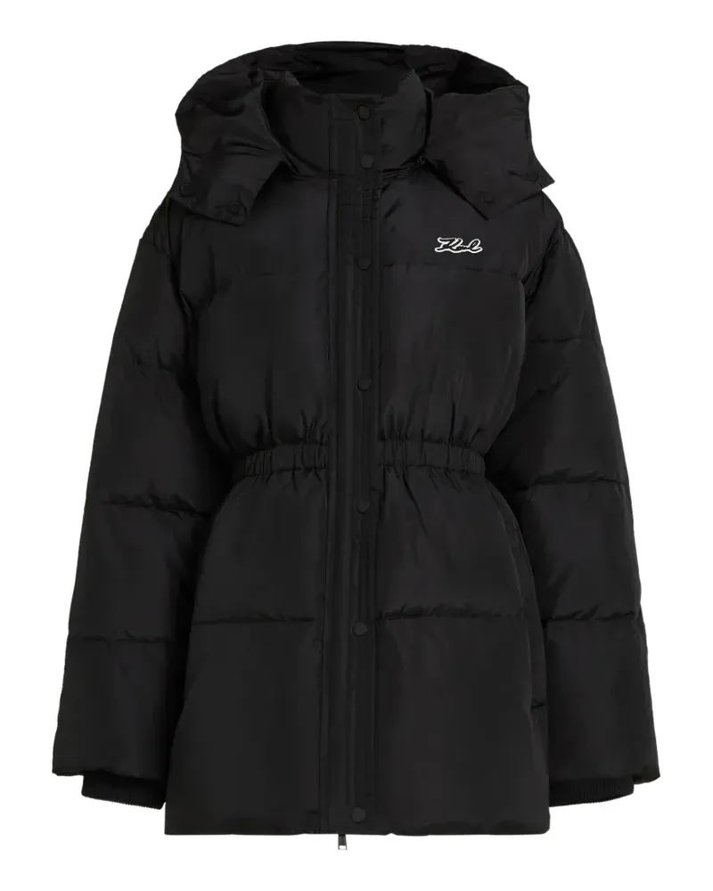 Karl Lagerfeld Gesteppte Midijacke - Schwarz Schwarz