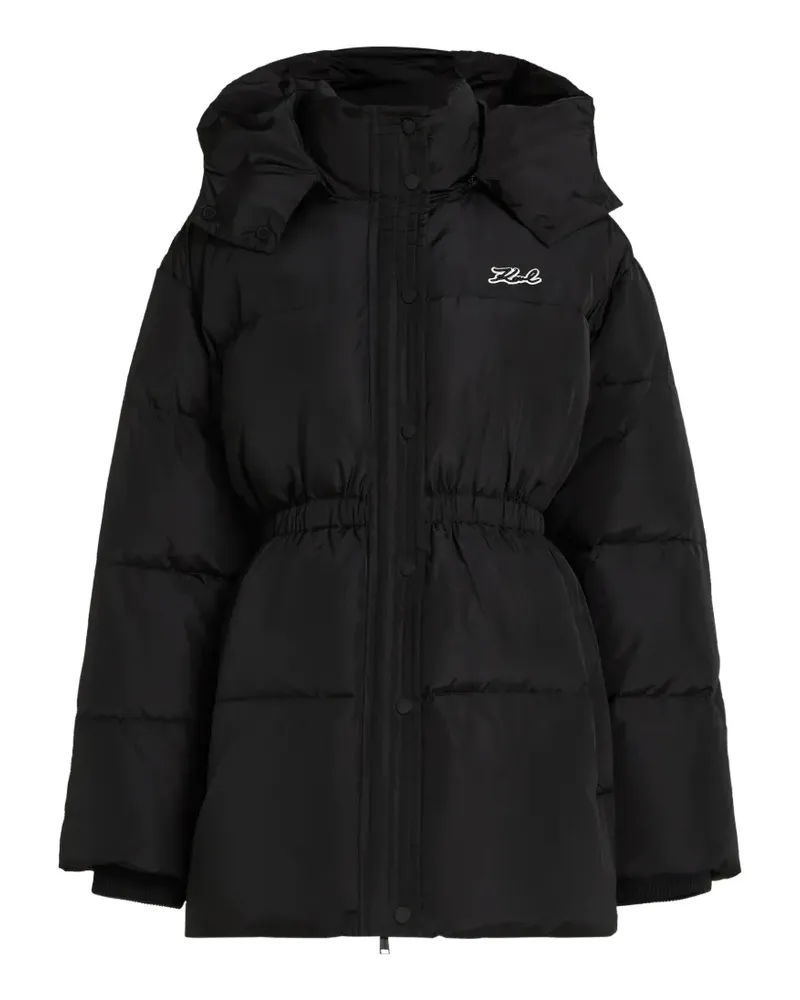 Karl Lagerfeld Gesteppte Midijacke - Schwarz Schwarz
