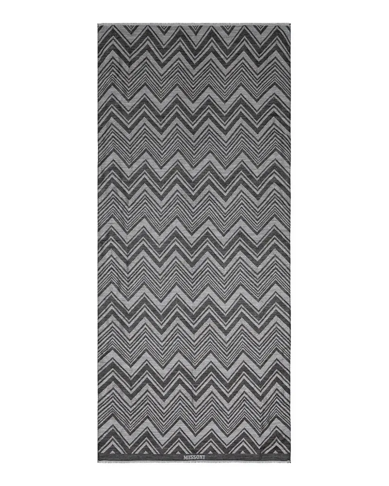 Missoni Schal mit Zickzackmuster - Schwarz Schwarz