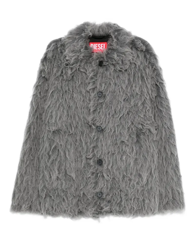 Diesel Jacke mit Faux Fur - Grau Grau