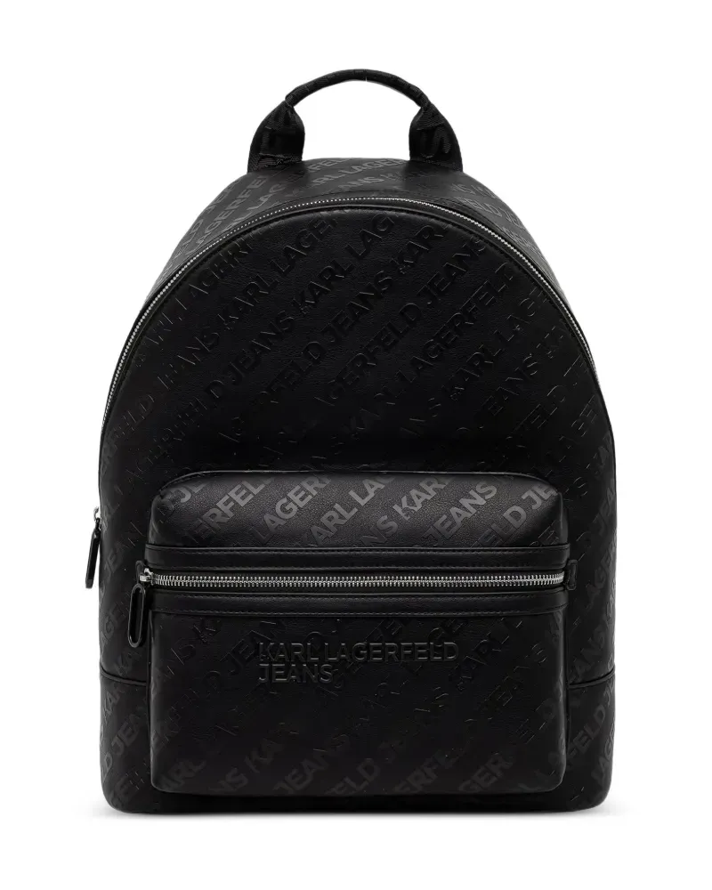 Karl Lagerfeld Rucksack mit Logo-Prägung - Schwarz Schwarz