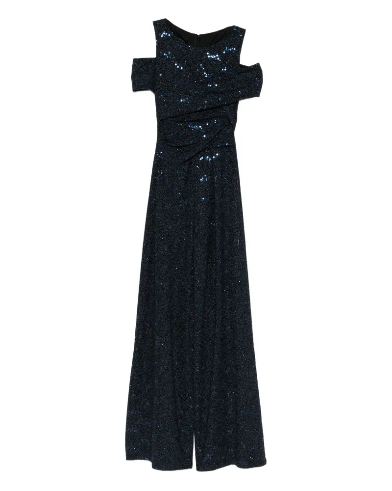 Talbot Runhof Jumpsuit mit Pailletten - Blau Blau