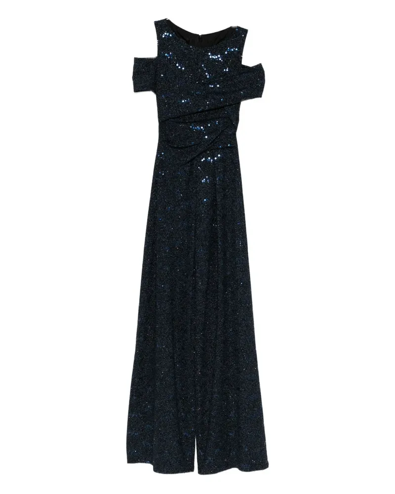 Talbot Runhof Jumpsuit mit Pailletten - Blau Blau