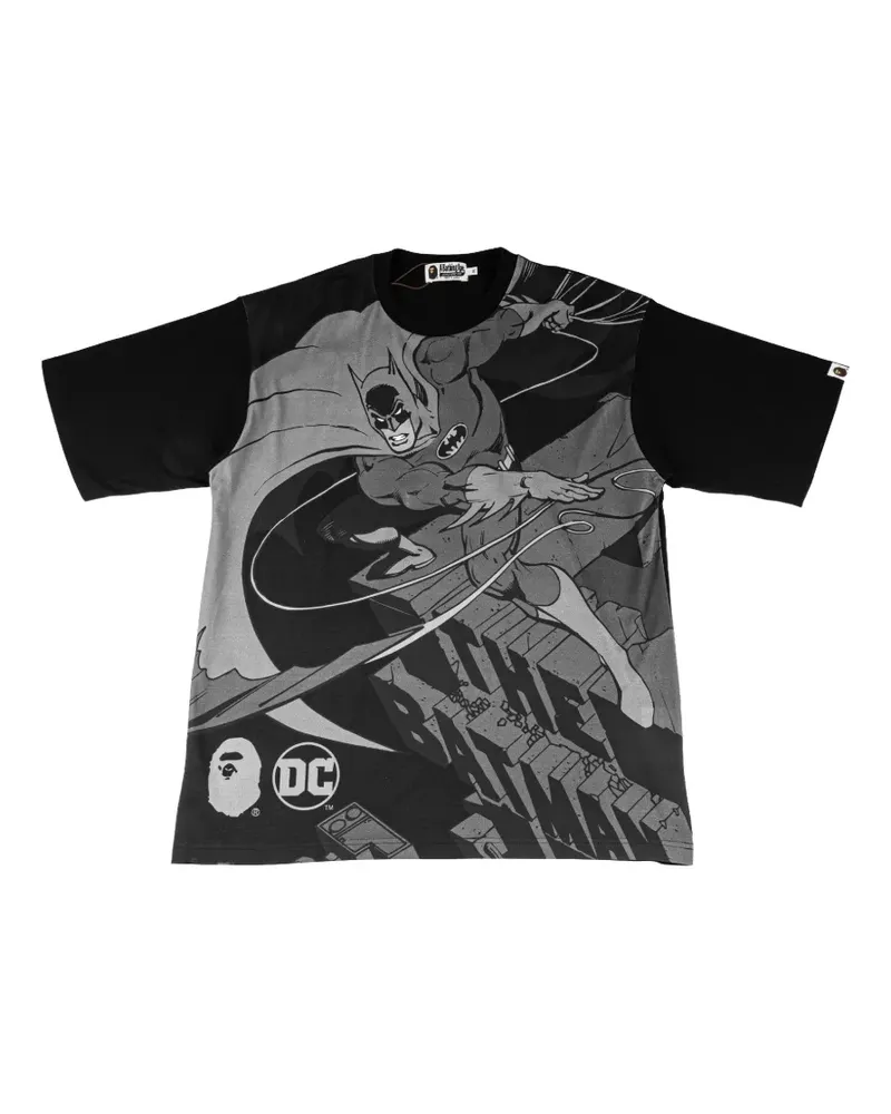 BAPE x DC Comics T-Shirt mit Batman-Print - Schwarz Schwarz