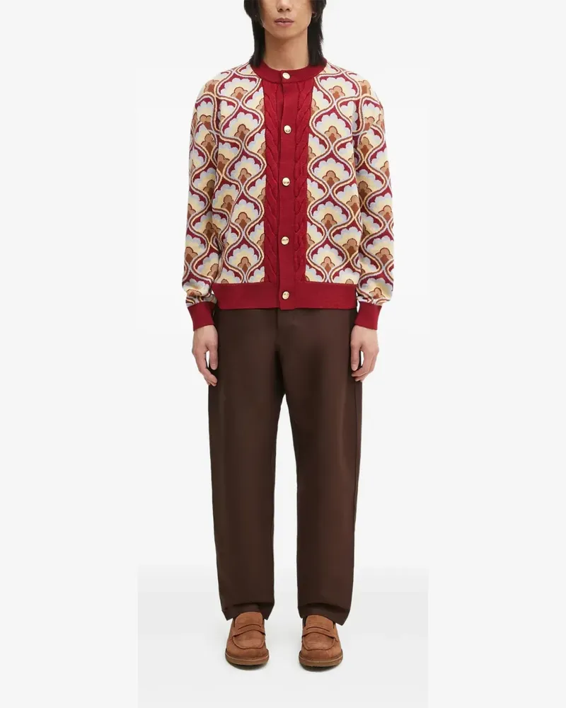 Drôle de Monsieur Tapisserie Cardigan - Rot Rot
