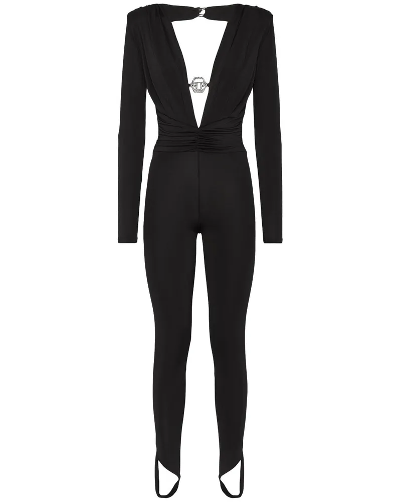 Philipp Plein Gesteppter Jumpsuit Schwarz