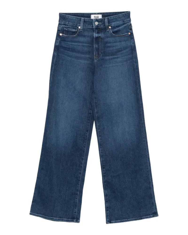 Paige Ausgeblichene Anessa Wide-Leg-Jeans - Blau Blau