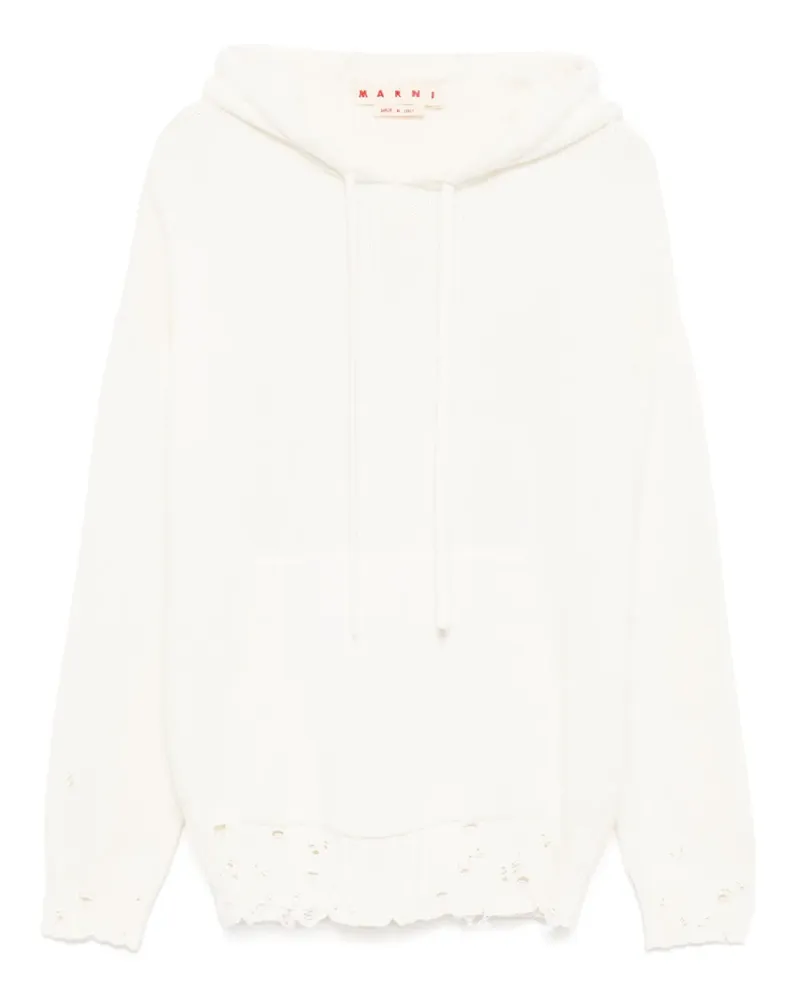 Marni Gestrickter Hoodie - Weiß Weiß
