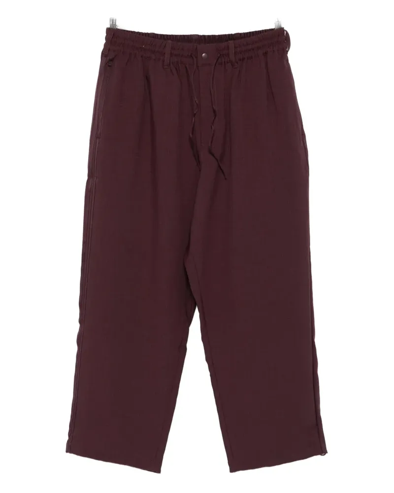 Y-3 drawstring-waist cotton trousers - Violett Violett