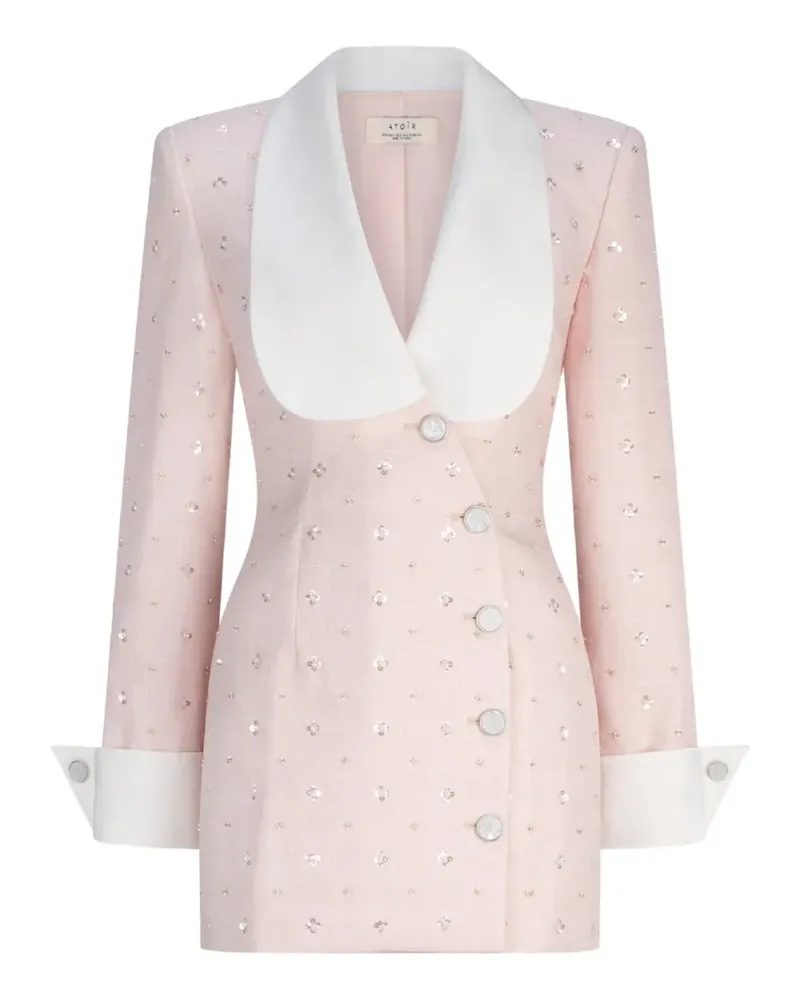 Atoir crystal-embellished double-breasted dress - Rosa Rosa