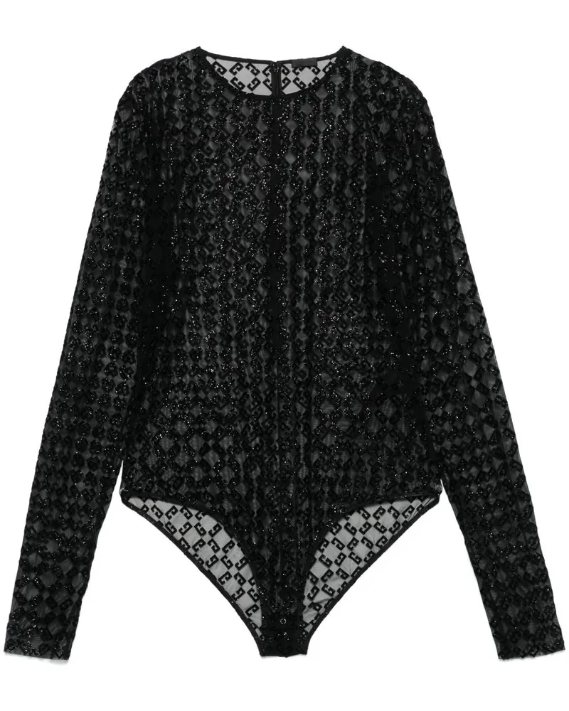 Givenchy Body mit beflocktem Logo - Schwarz Schwarz