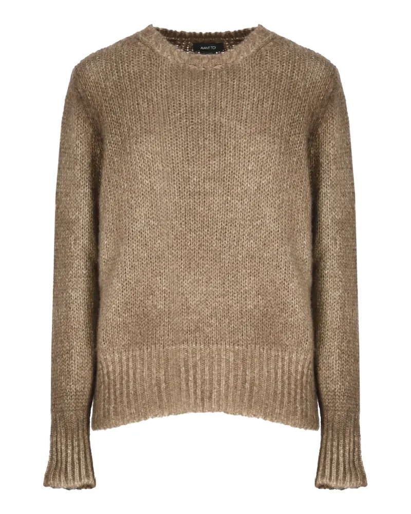 Avant Toi Gerippter Strickpullover - Braun Braun