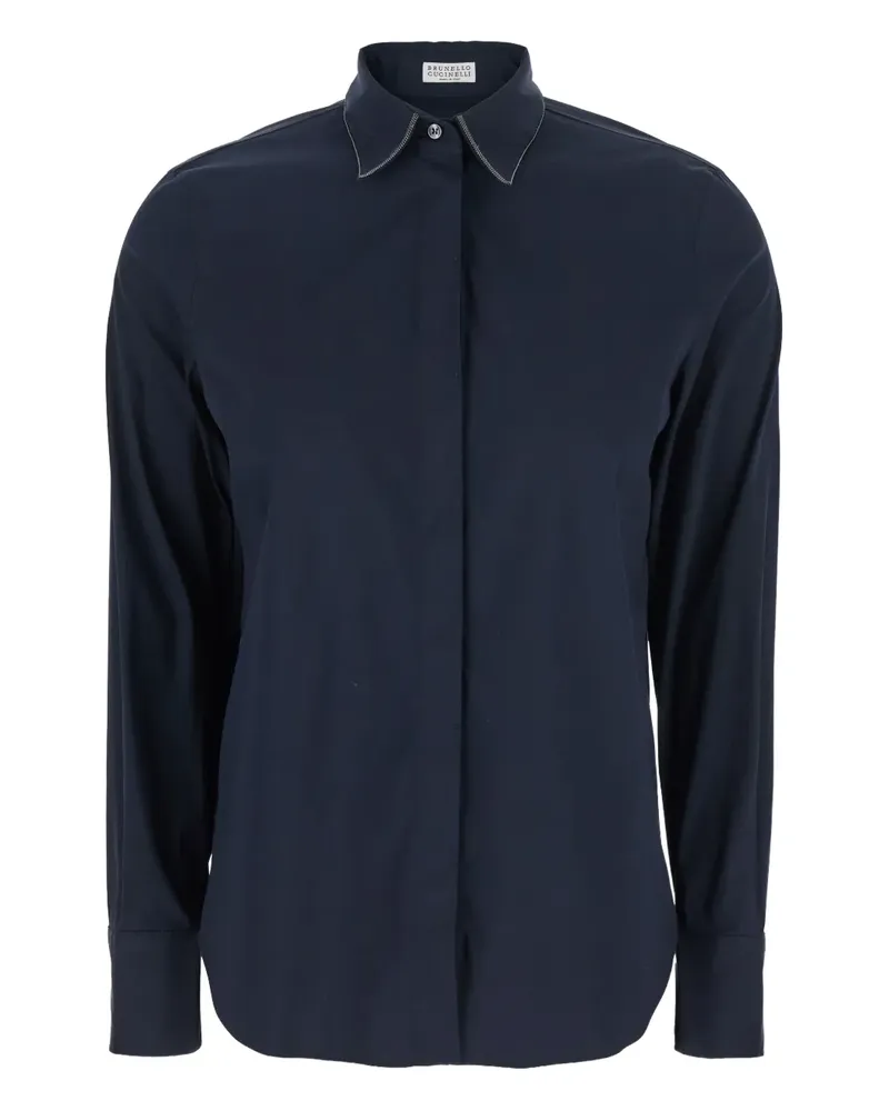 Brunello Cucinelli Hemd mit Monili-Detail - Blau Blau