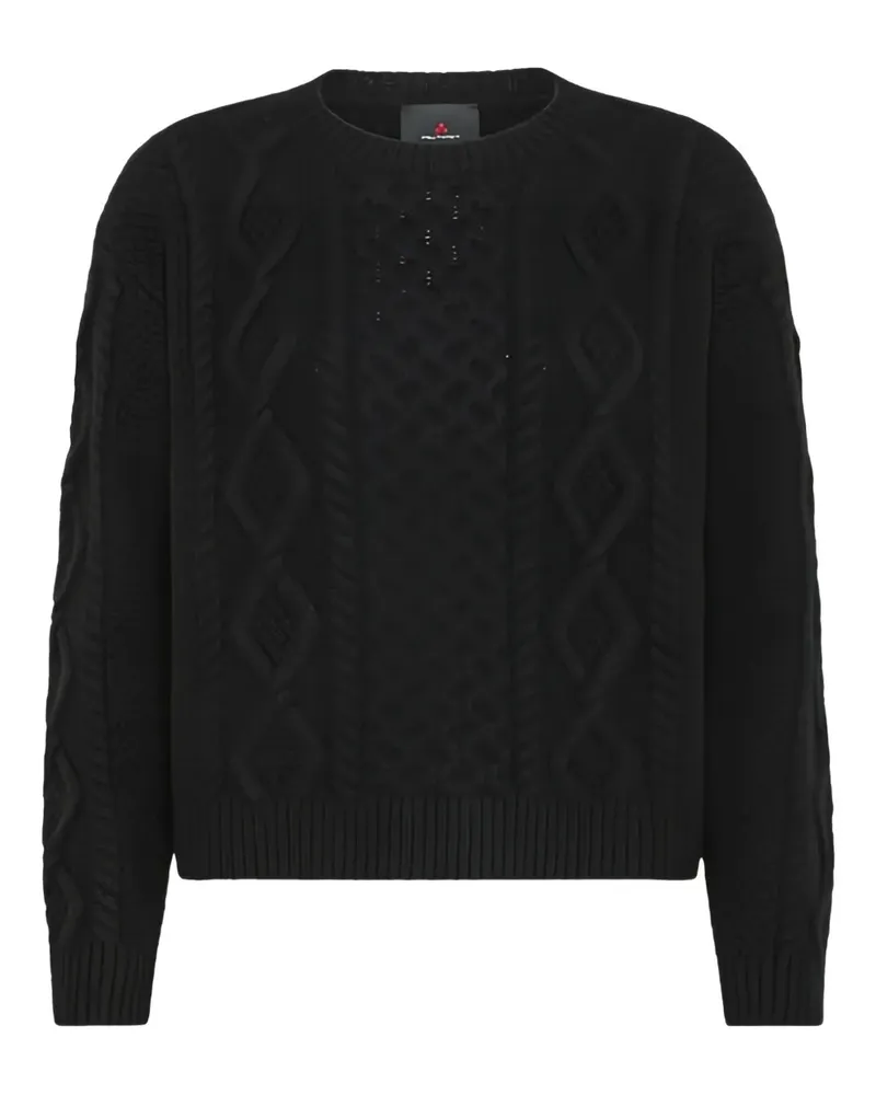 Peuterey Tracy Ws Pullover mit Zopfmuster - Schwarz Schwarz