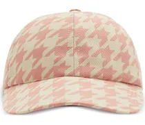 Baseballkappe mit Houndstooth Check - Rosa