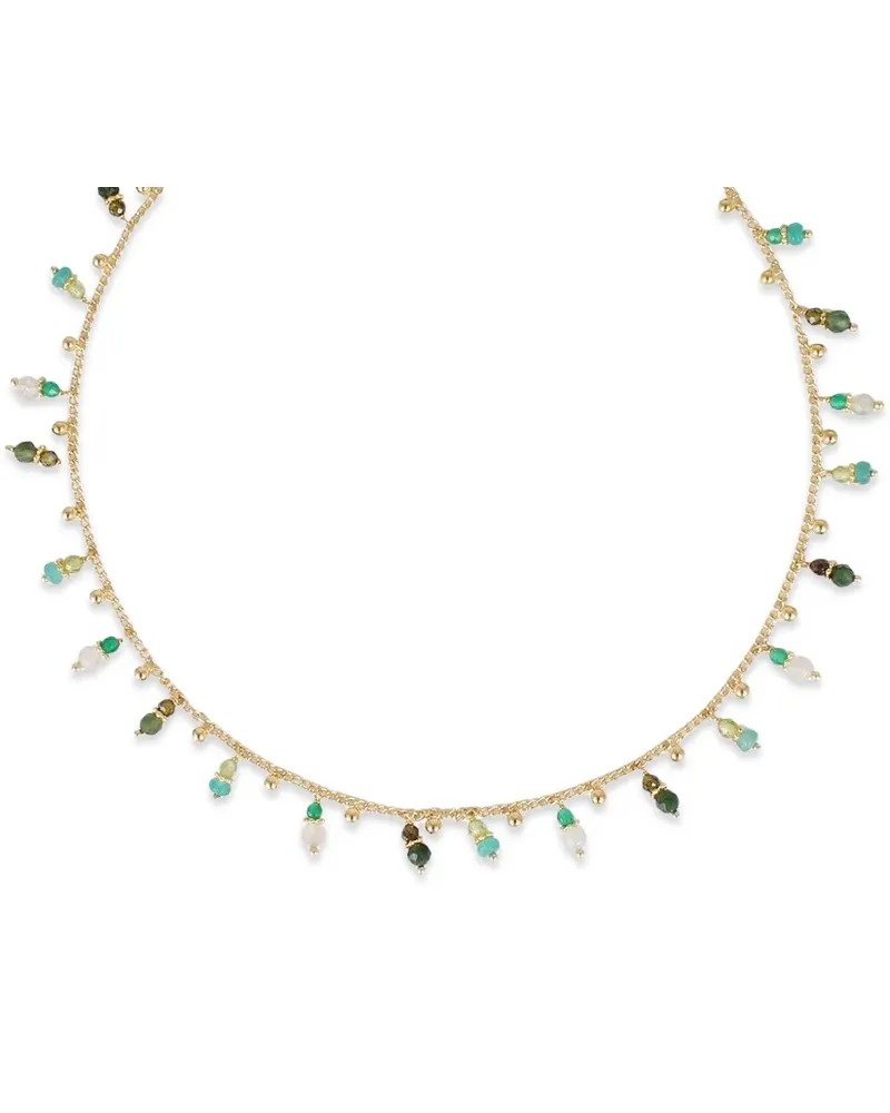 Gas Bijoux Halskette mit Türkis-Anhänger - Gold Gold
