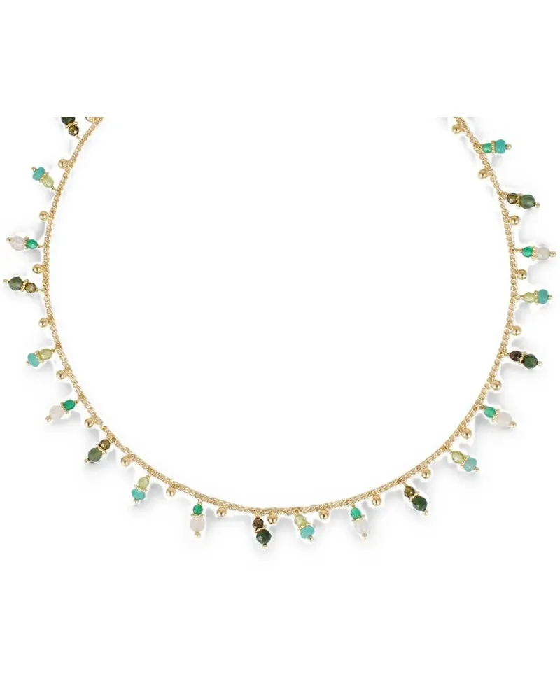 Gas Bijoux turquoise-embellished necklace - Gold Gold