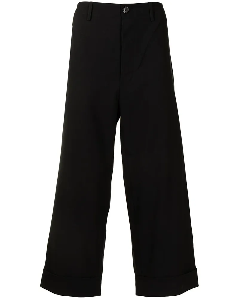 Ports V Cropped-Hose mit Slogan-Print - Schwarz Schwarz