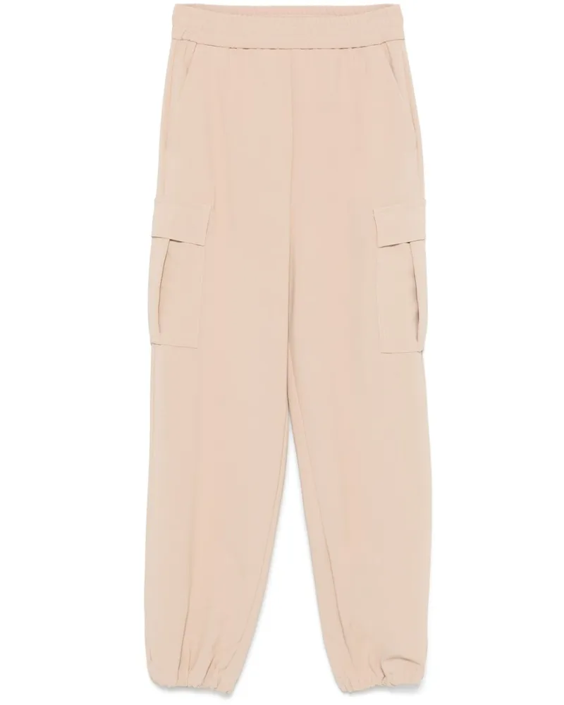 Twin-Set Cargohose aus Krepp - Braun Braun