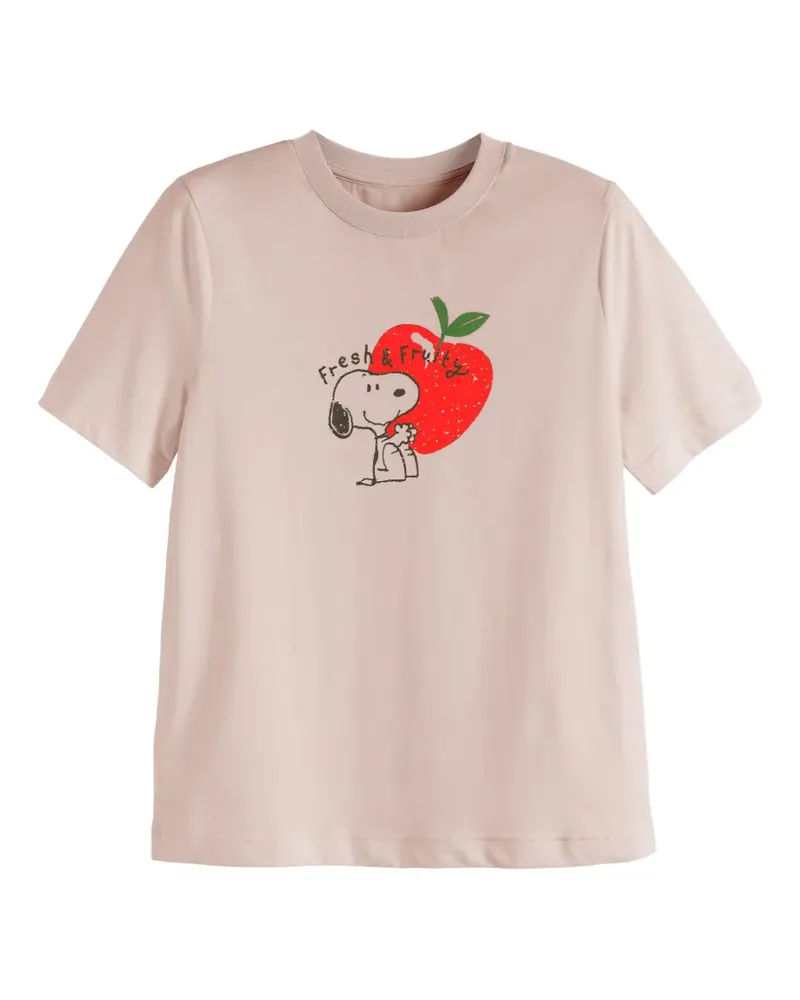 Chinti & Parker Snoopy Apple T-Shirt - Rosa Rosa