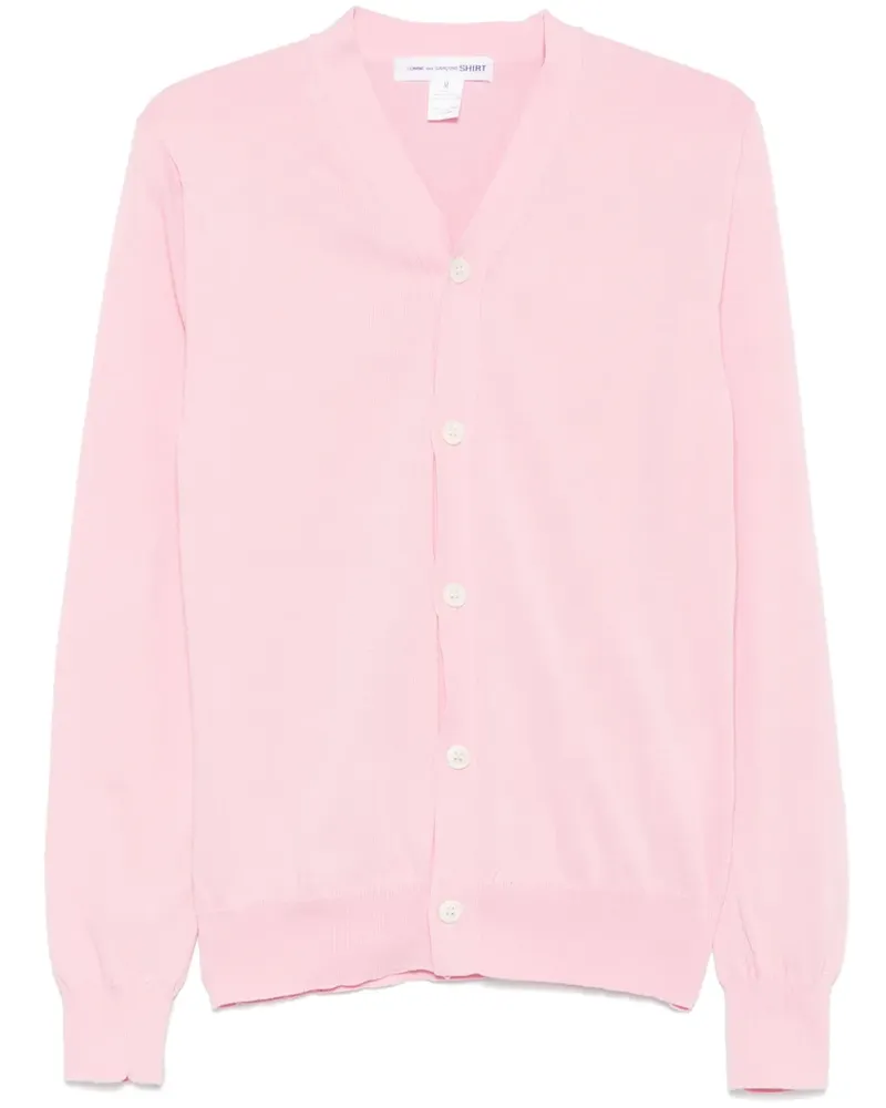 Comme des Garçons Cardigan mit V-Ausschnitt - Rosa Rosa