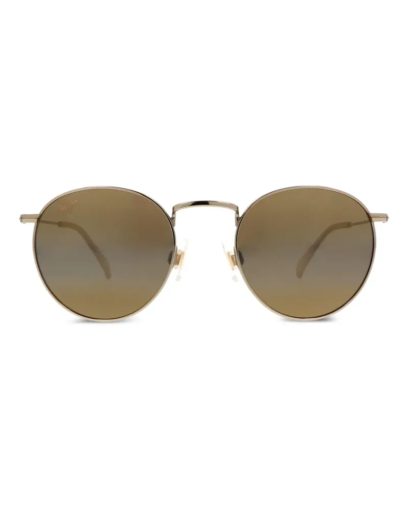 Maui Jim Pukaua Sonnenbrille mit rundem Gestell - Gold Gold