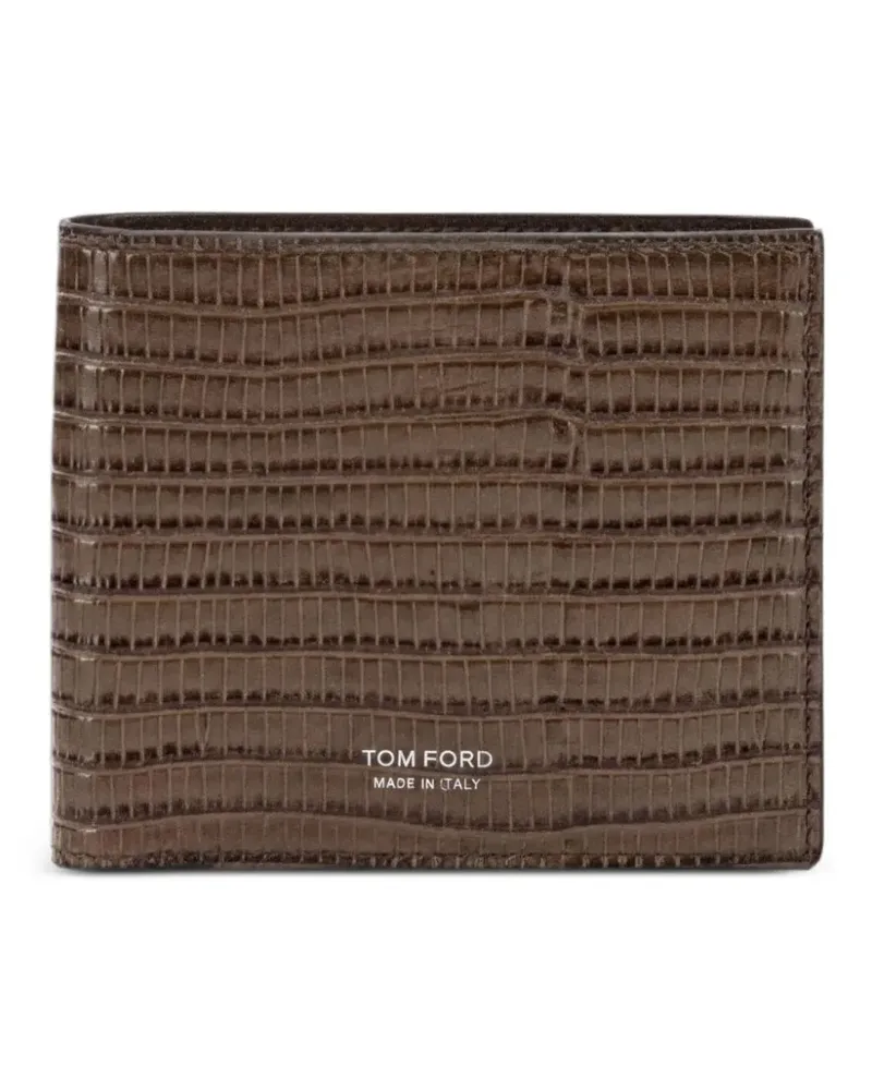 Tom Ford Portemonnaie mit Eidechsen-Effekt - Braun Braun