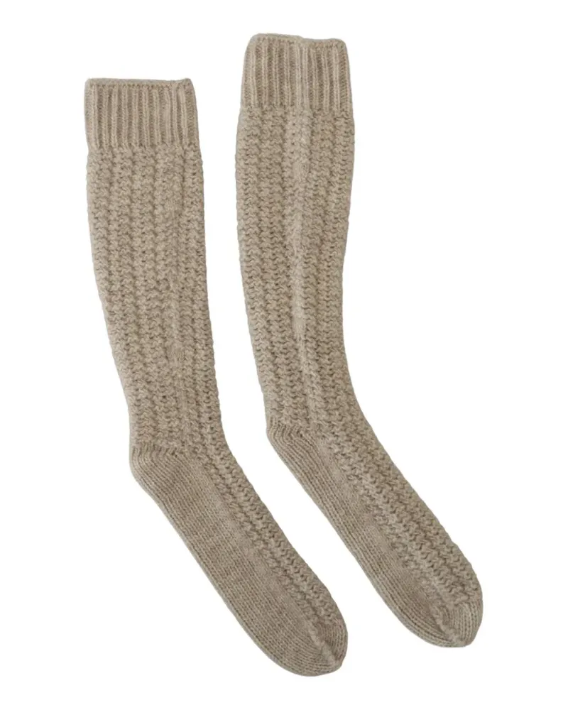 Dolce & Gabbana Socken mit geripptem Saum - Nude Nude