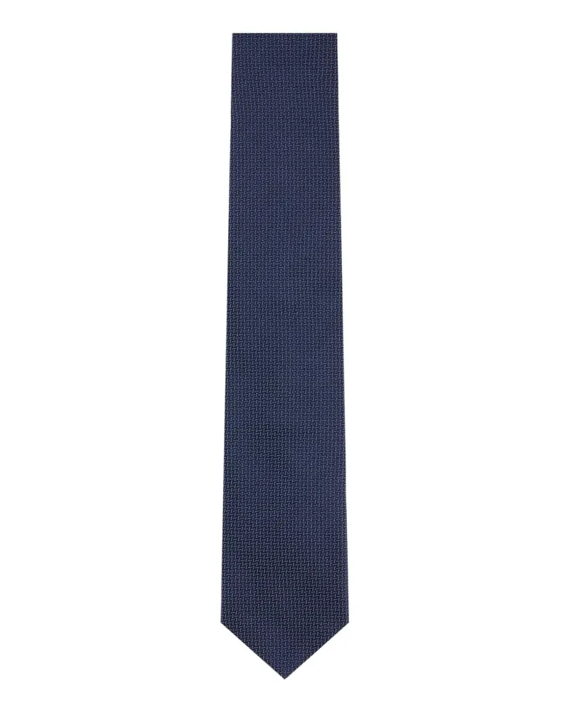 Corneliani Krawatte mit Mikro-Muster - Blau Blau