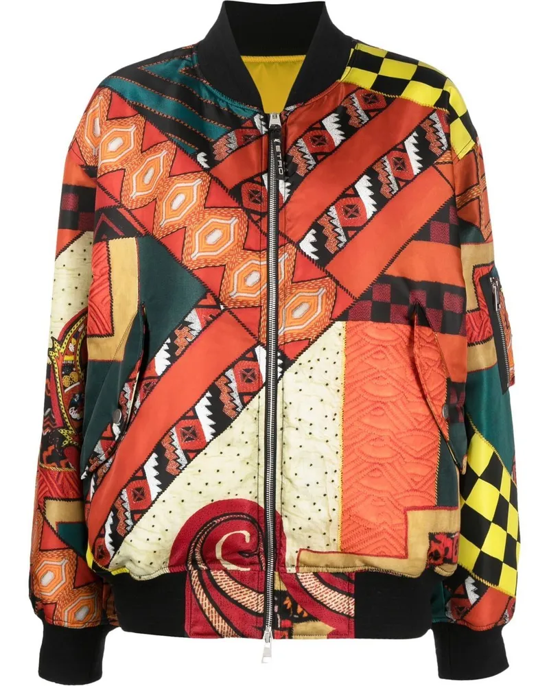 Etro Wendbare Patchwork-Bomberjacke - Orange Orange