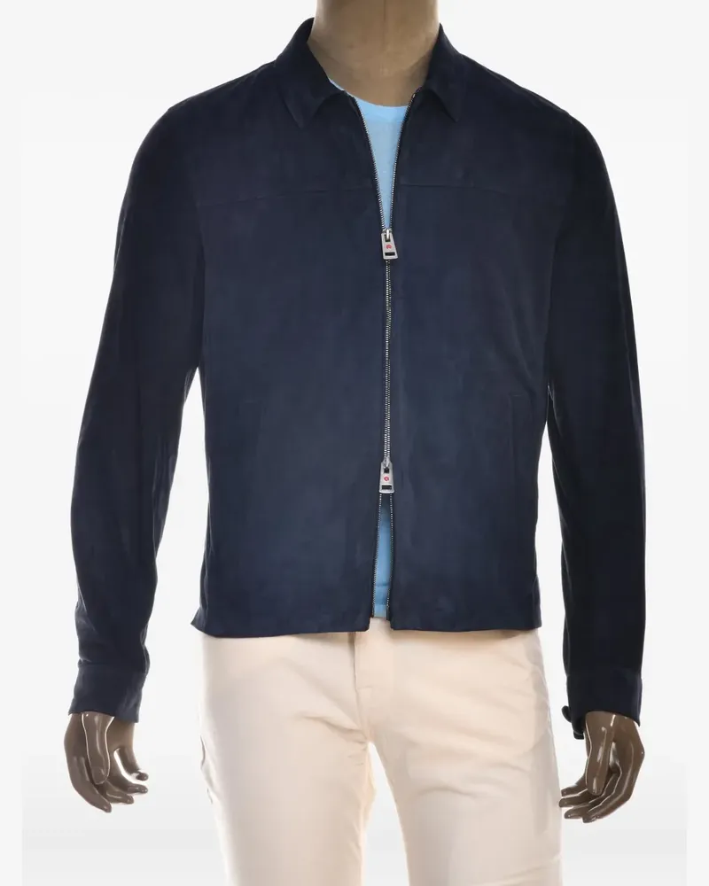 Kiton Juan Jacke aus Wildleder - Blau Blau