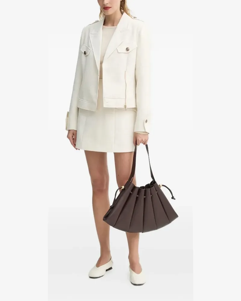 BRUUNS BAZAAR Tweed-Rock in A-Linie - Nude Nude