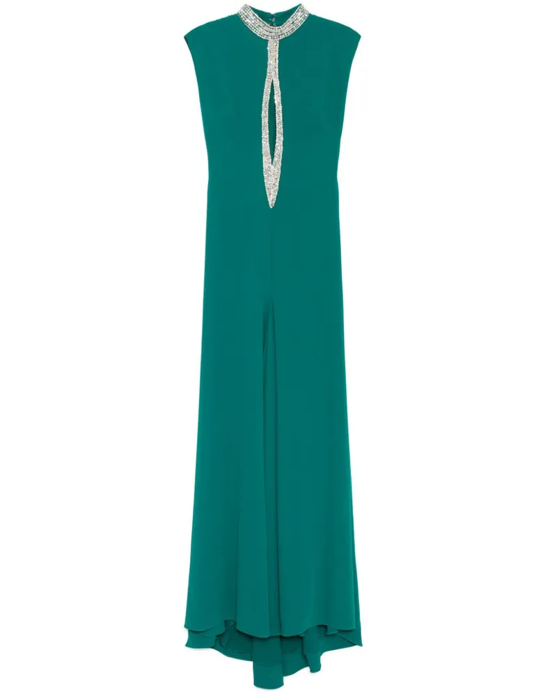 Saiid Kobeisy Kleid mit Kristallen - Grün Grün