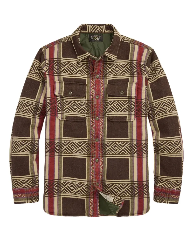 Ralph Lauren Wattierte Hemdjacke - Braun Braun
