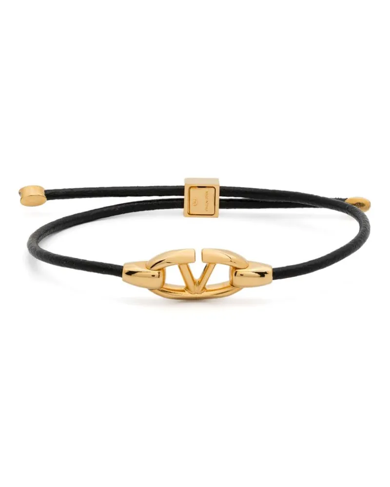 Valentino Garavani Armband mit VLogo - Schwarz Schwarz
