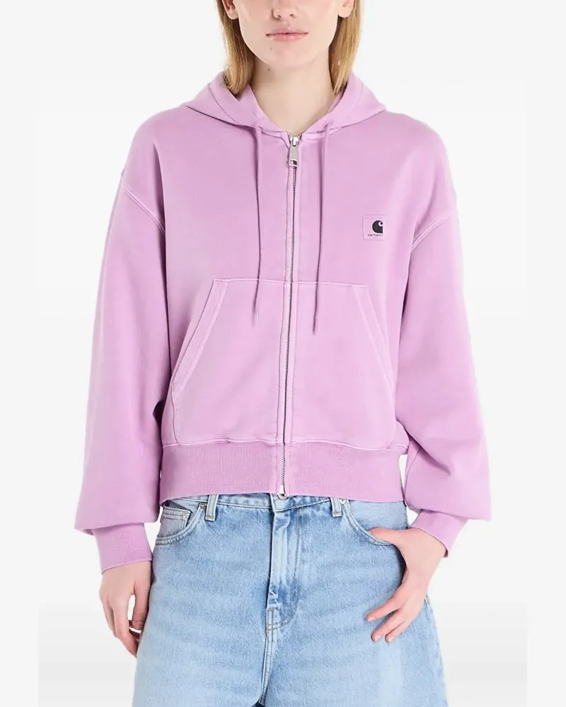 Carhartt WIP Nelson logo-patch zip-up hoodie - Violett Violett