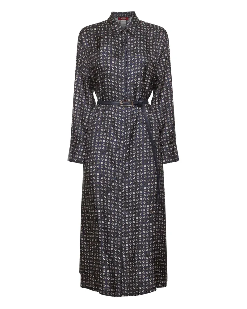 Max Mara Paga Hemdkleid - Blau Blau