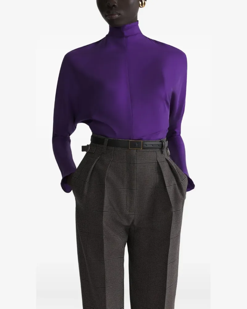 Thierry Mugler Oberteil mit Fledermausärmeln - Violett Violett