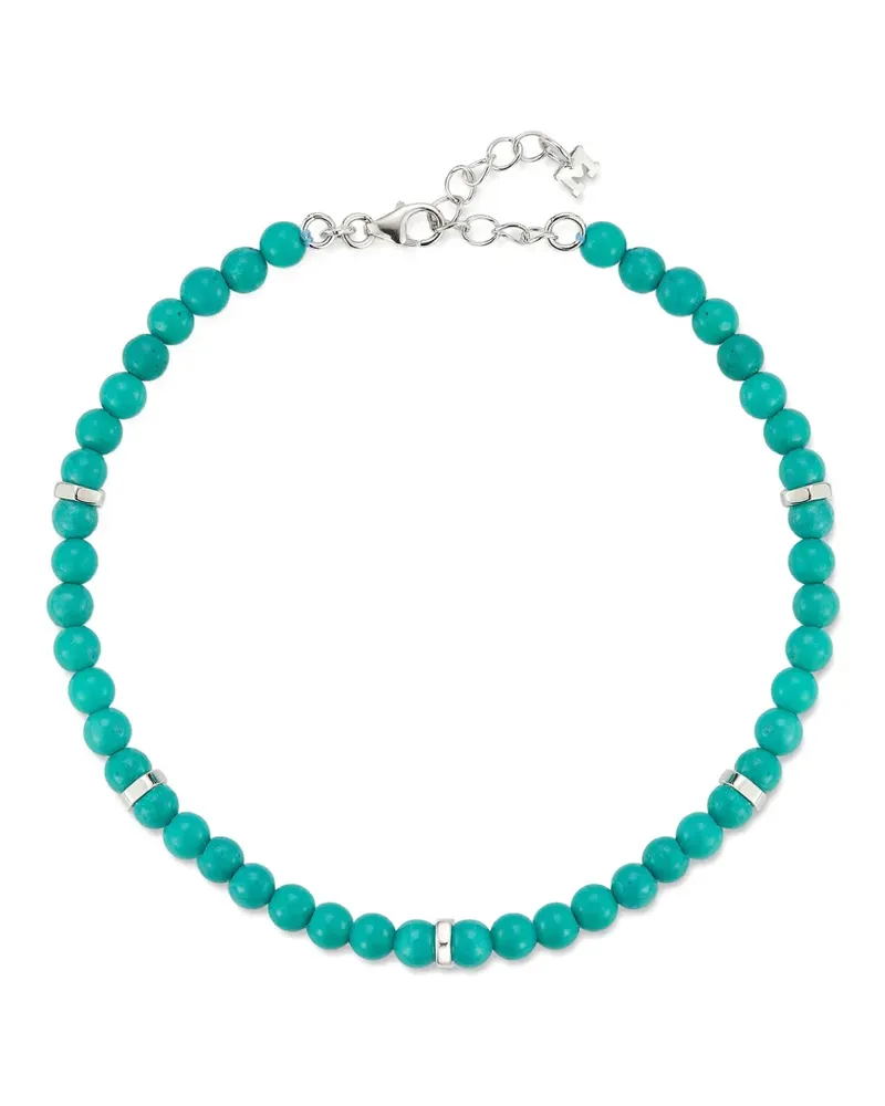 MATEO Hex Nut turquoise bracelet - Silber Silber