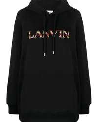 Lanvin Hoodie mit Logo-Stickerei Schwarz