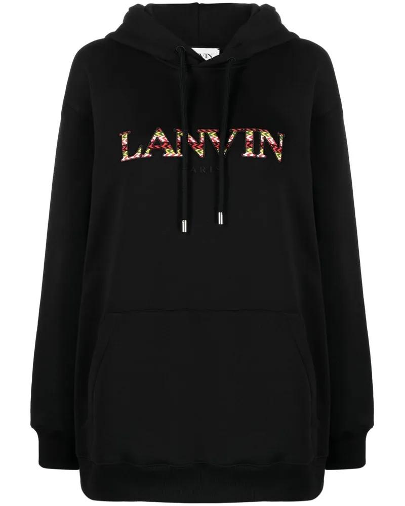 Lanvin Hoodie mit Logo-Stickerei Schwarz