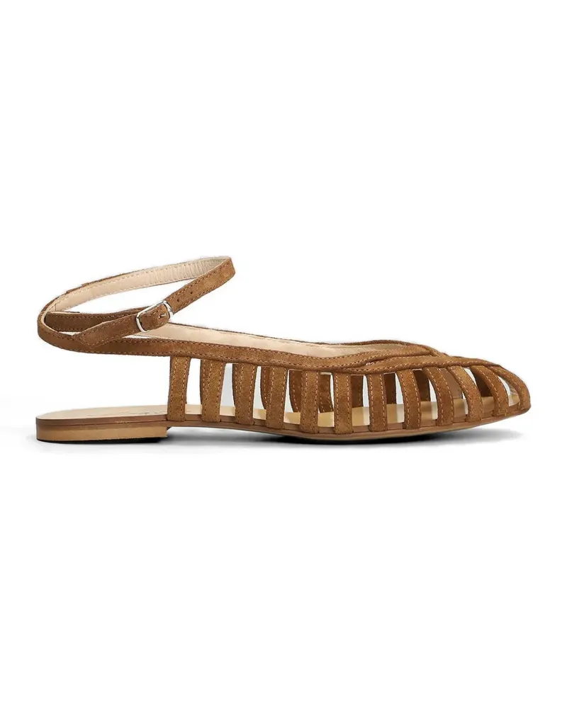 Anna F. cage-strap suede sandals - Braun Braun