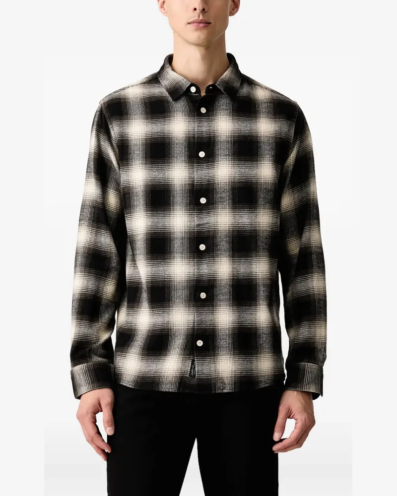 AllSaints baseline long-sleeve check shirt - Grün Grün