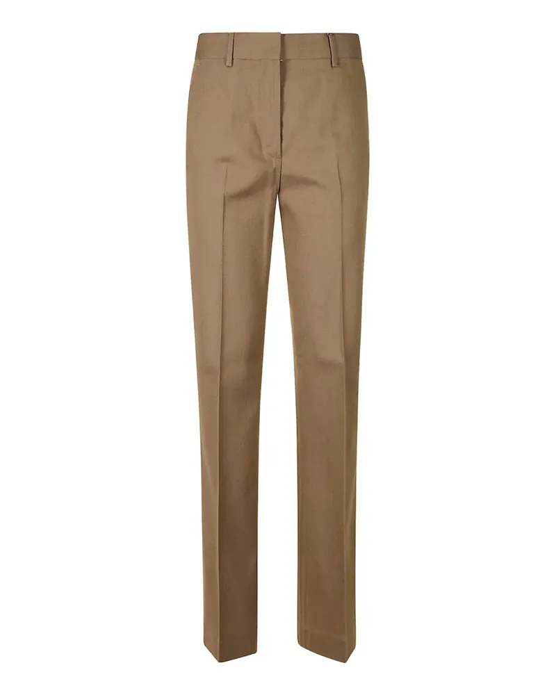 Mauro Grifoni pressed-crease tailored trousers - Braun Braun