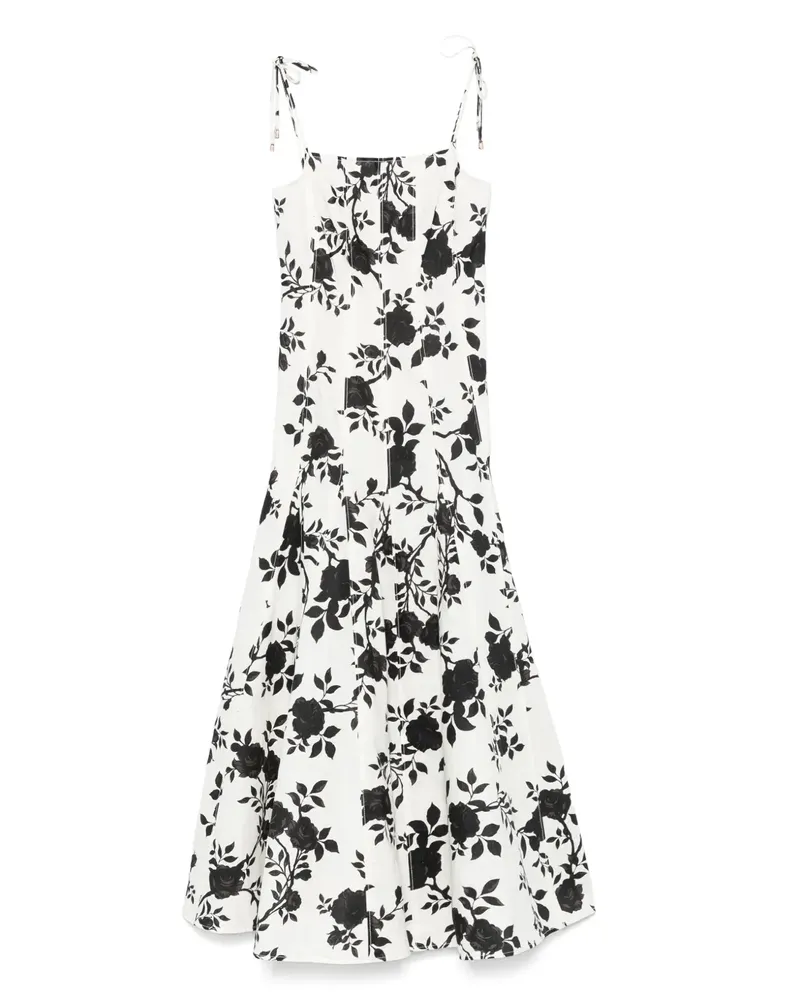 Self-Portrait Midikleid mit Blumen-Print - Nude Nude