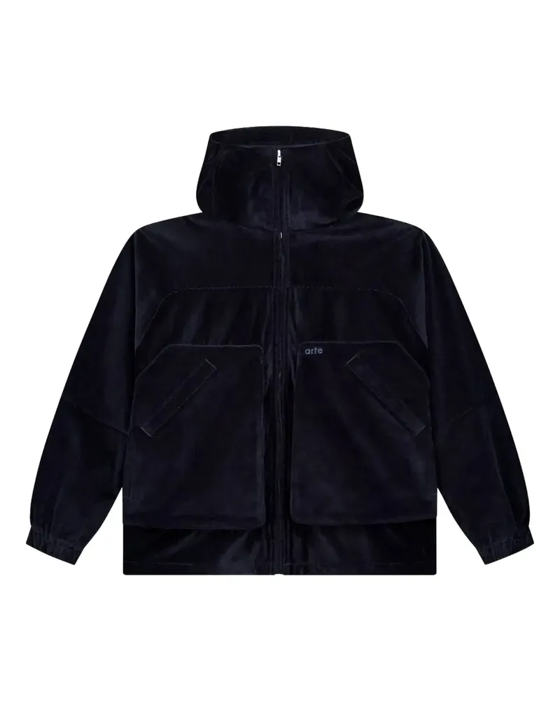 Arte Antwerp corduroy hooded jacket - Blau Blau