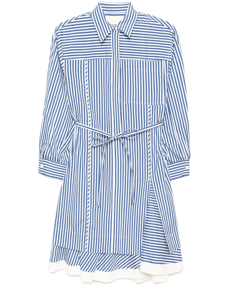 3.1 phillip lim Gestreiftes Hemd mit Kaskadenärmeln - Blau Blau